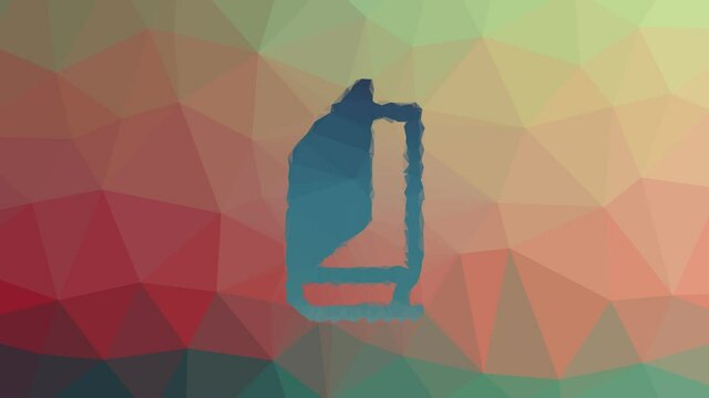 book library appearing techno tessellated looping animated triangles