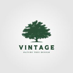 vintage tree logo vector symbol illustration design