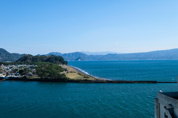 静岡県沼津港の水門からの眺め