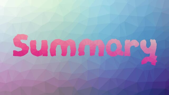 Summary Fade Techno Tessellating Looping Animated Triangles
