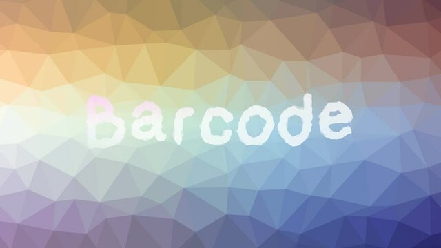 Barcode appearing interesting tessellation looping animated polygons