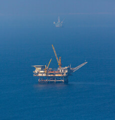 Oil platform, offshore platform, or (colloquially) oil rig, California, Usa, America