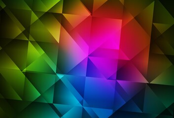 Dark Pink, Green vector polygonal template.