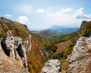 Crimean mountains at the sunny summer day.
