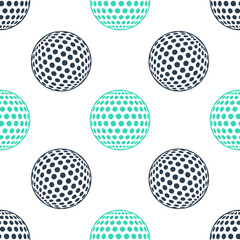 Green Golf icon isolated seamless pattern on white background. Vector.