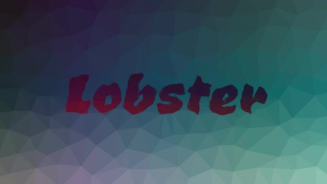 Lobster appearing technological tessellated looping moving triangles