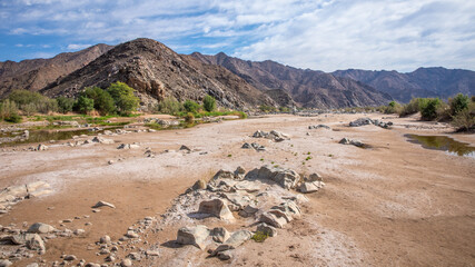 Orange river dried up, Richtersveld Transfrontier Park, Namibia. © Gunter
