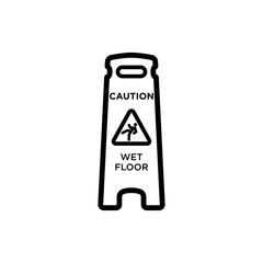 caution wet floor icon vector illustration design