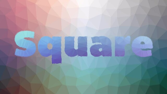 Square fade technological tessellated looping animated triangles