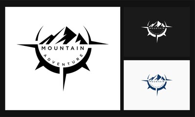 compass adventure logo vector