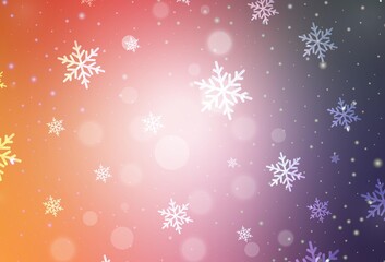Light Pink, Yellow vector background in Xmas style.