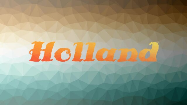 Holland fade techno tessellating looping animated polygons