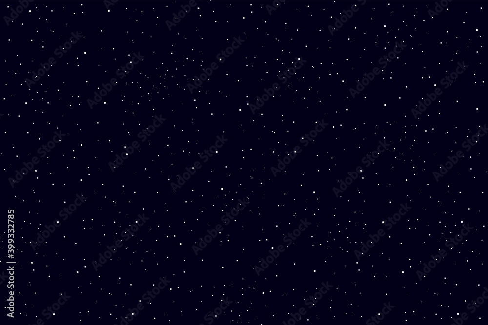 Wall mural starry space vector background. pixel art. pixel space 8 bit