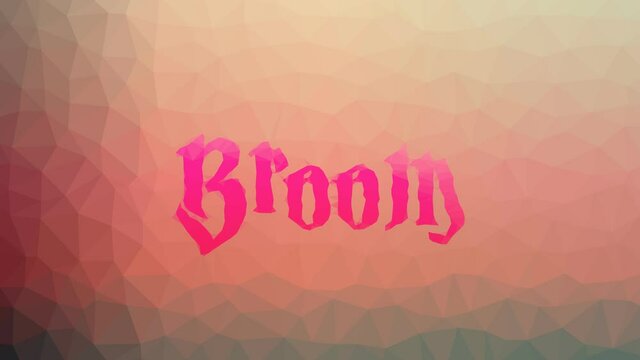 Broom dissolving strange tessellating looping animated triangles