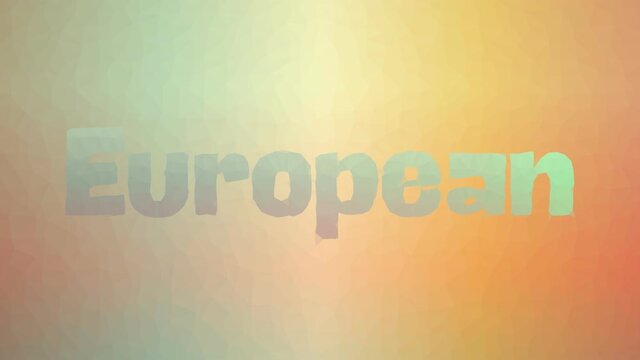 European Appearing Techno Tessellation Looping Animated Polygons