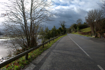 Fototapeta premium road in the countryside in winter