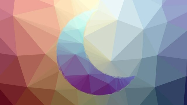 moon weather shine brightness fade technological tessellated looping moving polygons