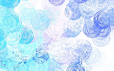 Light Blue, Red vector abstract background with roses.