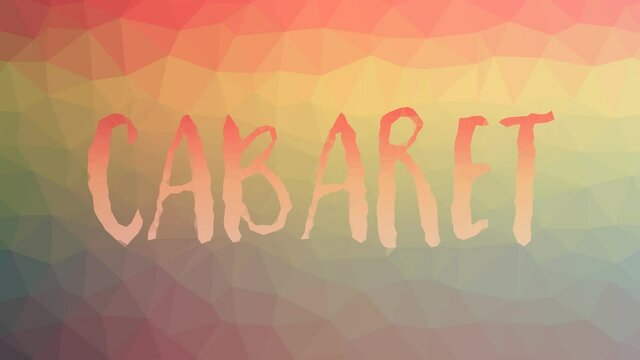 Cabaret appearing techno tessellated looping animated polygons
