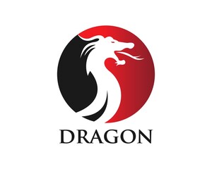 dragon head logo, vector icon illustration