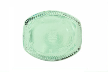 bottom glass on white