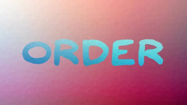 Order appearing modern tessellated looping animated triangles