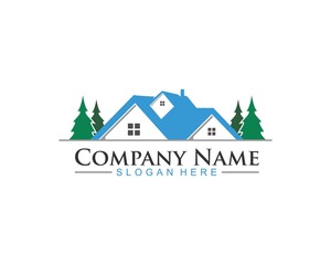 Fototapeta na wymiar real estate logo template, House symbol, vector icon illustration