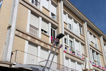 Fototapeta na wymiar residential building in saint-nazaire in france