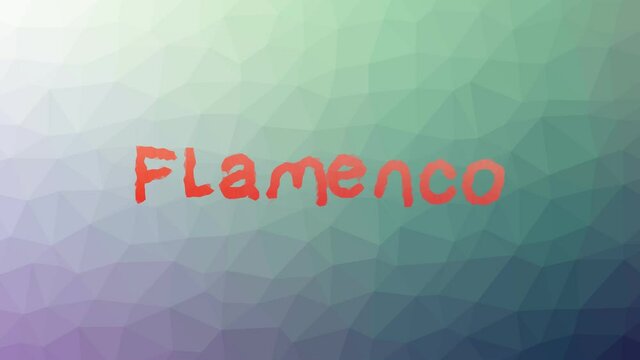 Flamenco appearing modern tessellated looping pulsing triangles
