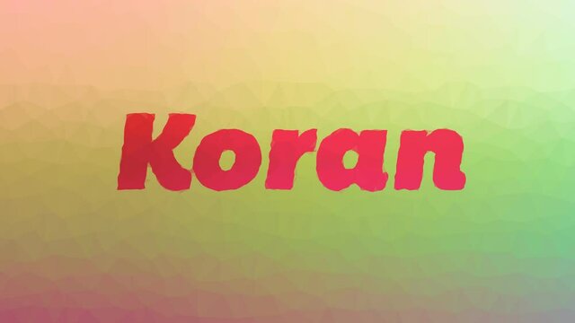 Koran Appearing Strange Tessellating Looping Pulsing Triangles