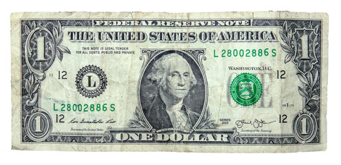 Grungy Old Dollar Bill