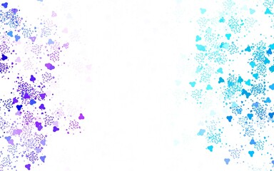 Light Pink, Blue vector template with chaotic shapes.