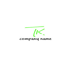 TK initial beauty monogram and elegant logo design