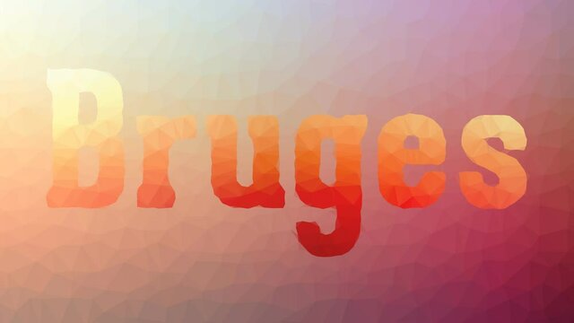 Bruges dissolving technological tessellated looping pulsing polygons