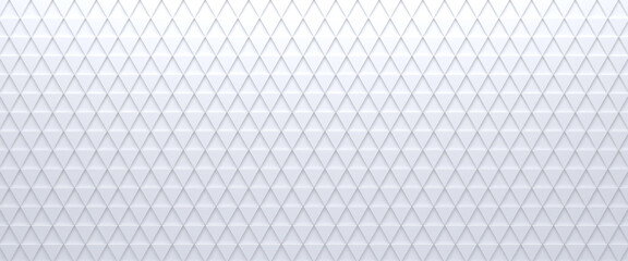 White tiled triangular abstract background. Extruded triangles surface. 3d render.