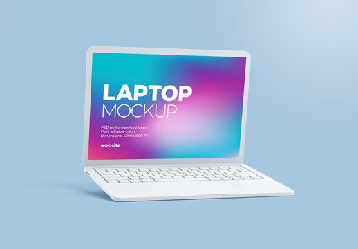 Clay Laptop Mockup