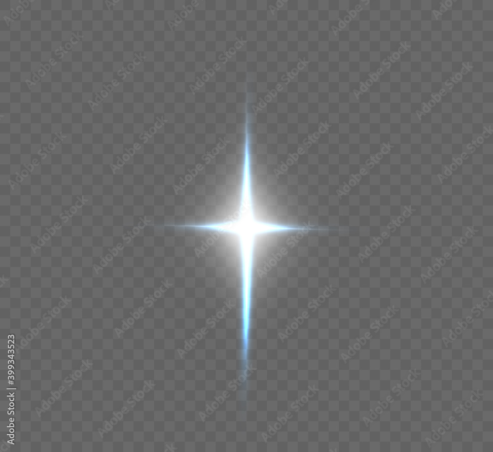 Poster white glowing light explodes on a transparent background. bright star. transparent shining sun, brig