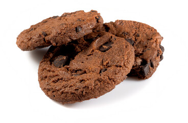 isolated image of cookie and chocolate close up