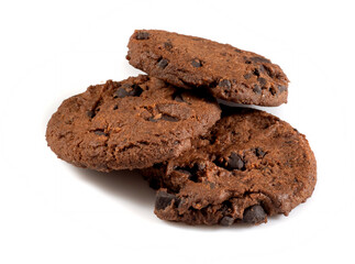 isolated image of cookie and chocolate close up
