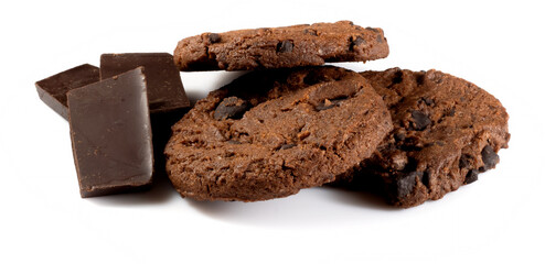isolated image of cookie and chocolate close up