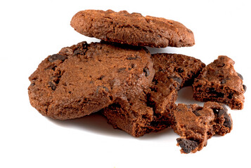 isolated image of cookie and chocolate close up