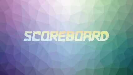 Scoreboard dissolving modern tessellated looping moving polygons - Powered by Adobe