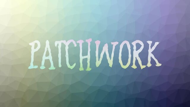 Patchwork appearing interesting tessellating looping moving polygons