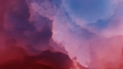 nebula gas cloud in deep outer space, Science fiction illustrarion, colorful space background with stars 3d render
