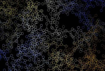 Dark Blue, Yellow vector template with artificial intelligence structure.