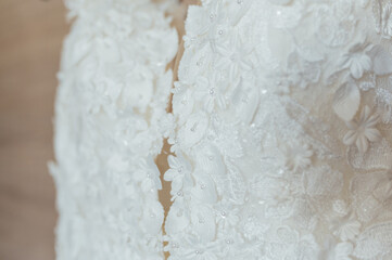 The bride s wedding dress, the wedding morning, the best moments in the life of every girl.