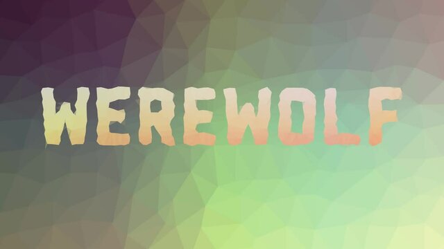 Werewolf appearing techno tessellation looping pulsing triangles