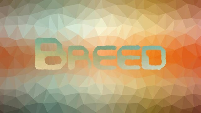 Breed appearing strange tessellating looping animated polygons