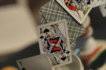 A deck of playing cards. Gambling. High quality photo