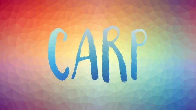 Carp appearing modern tessellating looping pulsing polygons